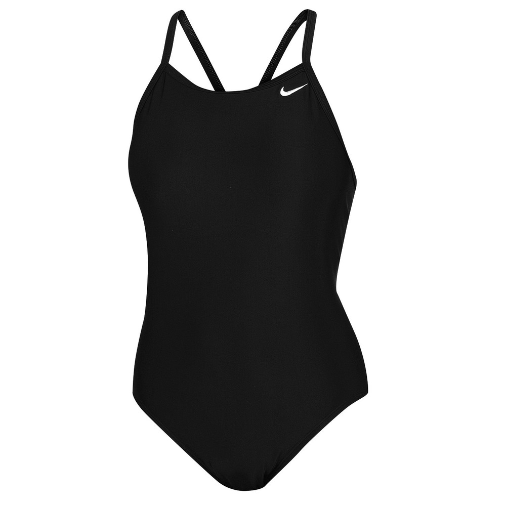 Nike Women's Solid Racerback Swimsuit, Black - Size 30